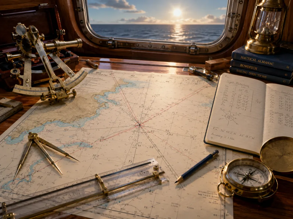 Astronavigation: astronomische Ortsbestimmeng mit Sextant