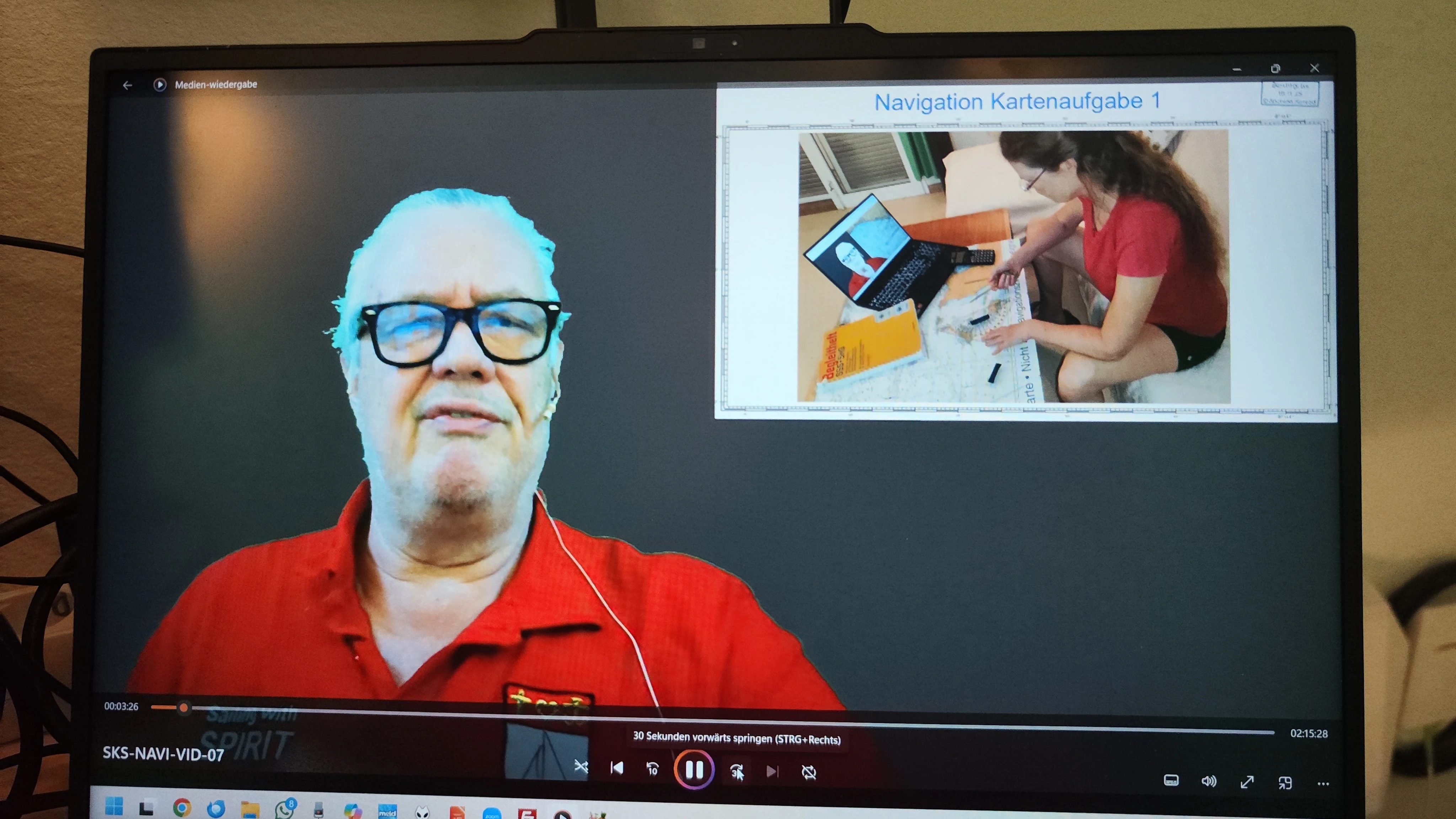 Professionelle Darstellung des Webinar auf dem PC